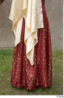  Medieval Castle lady in a dress 1 Castle lady historical clothing lower body red dress 0007.jpg